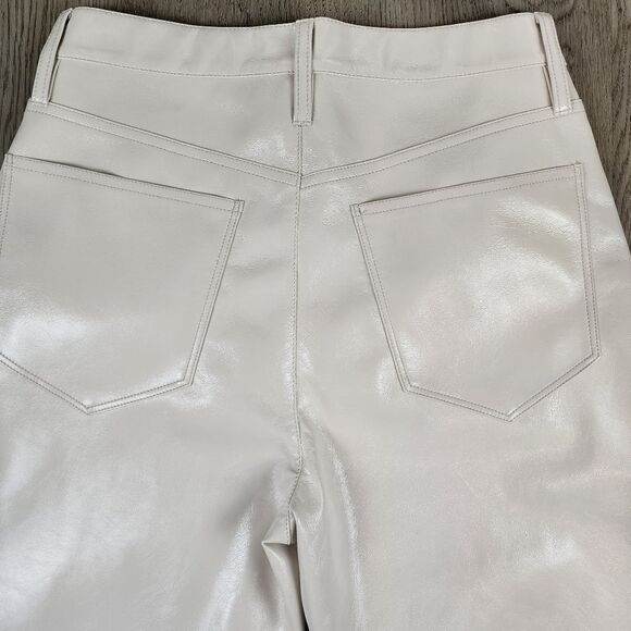 Madewell The Perfect Vintage Straight Jean Faux Leather Pants size 28 - Picture 6 of 8